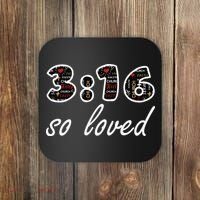 John 316 Jesus Saves Christian Bible Verse Faith Coaster thumb 0