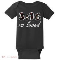 John 316 Jesus Saves Christian Bible Verse Faith Baby Bodysuit thumb 0