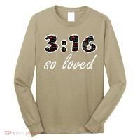 John 316 Jesus Saves Christian Bible Verse Faith Long Sleeve Shirt thumb 0
