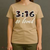 John 316 Jesus Saves Christian Bible Verse Faith T-Shirt thumb 4