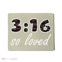 John 316 Jesus Saves Christian Bible Verse Faith Mousepad thumb 0