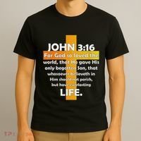 John 316 Kjv Bible Verse T-Shirt thumb 3