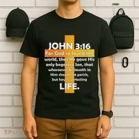 John 316 Kjv Bible Verse T-Shirt thumb 6