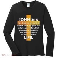 John 316 Kjv Bible Verse Women's Long Sleeve Shirt thumb 0