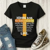 John 316 Kjv Bible Verse Women's T-Shirt thumb 3