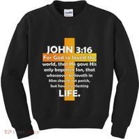 John 316 Kjv Bible Verse Kids Sweatshirt thumb 0