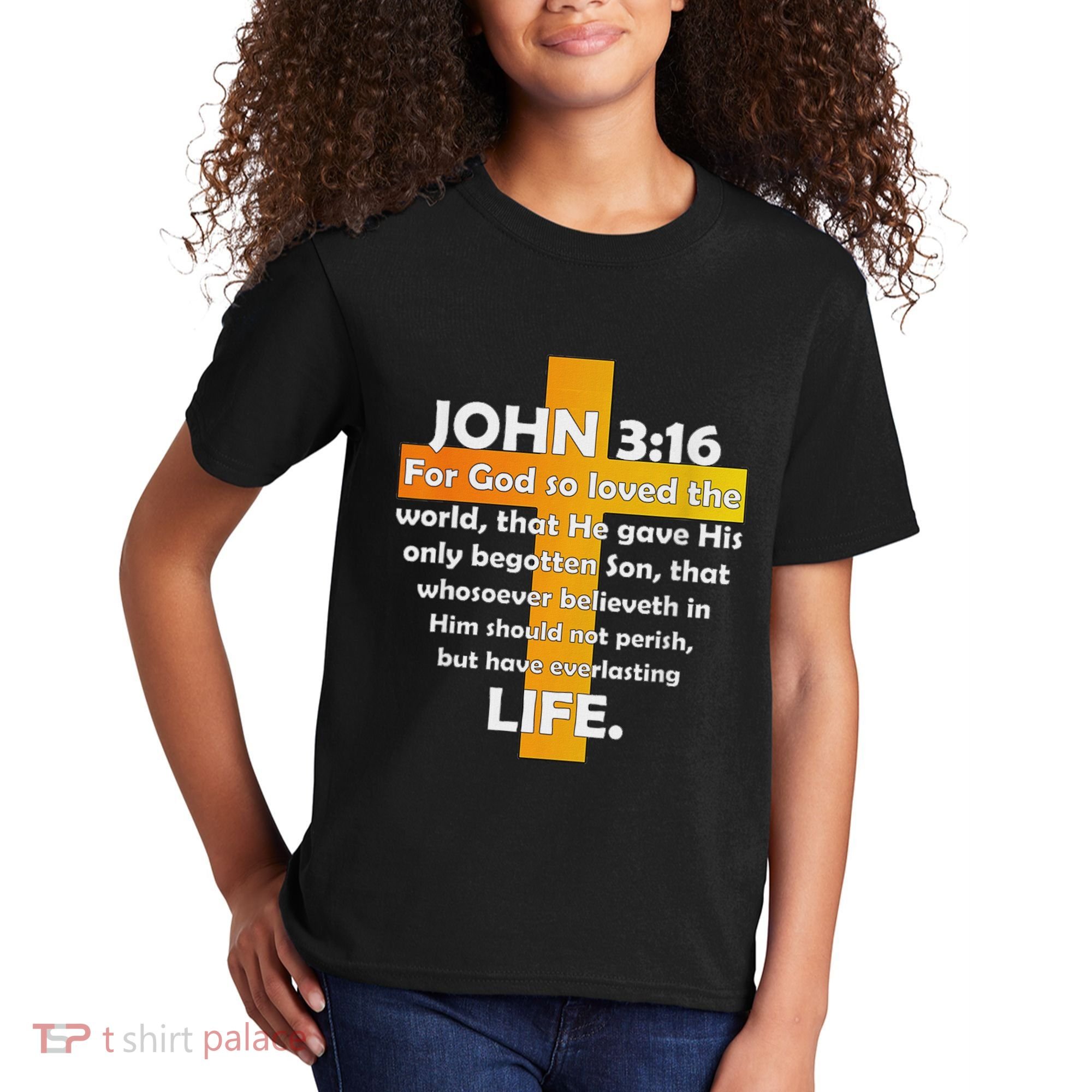 John 316 Kjv Bible Verse Kids T-Shirt