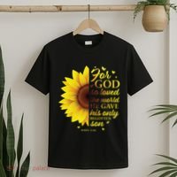 John 316 Sunflower Christian Verses Sayings Religious Her Sweat T-Shirt thumb 2