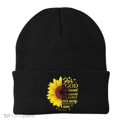 John 316 Sunflower Christian Verses Sayings Religious Her Sweat Beanie