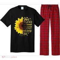 John 316 Sunflower Christian Verses Sayings Religious Her Sweat Pajama Set thumb 0