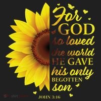 John 316 Sunflower Christian Verses Sayings Religious Her Sweat Hat thumb 2