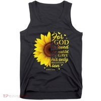John 316 Sunflower Christian Verses Sayings Religious Her Sweat Tank Top thumb 0