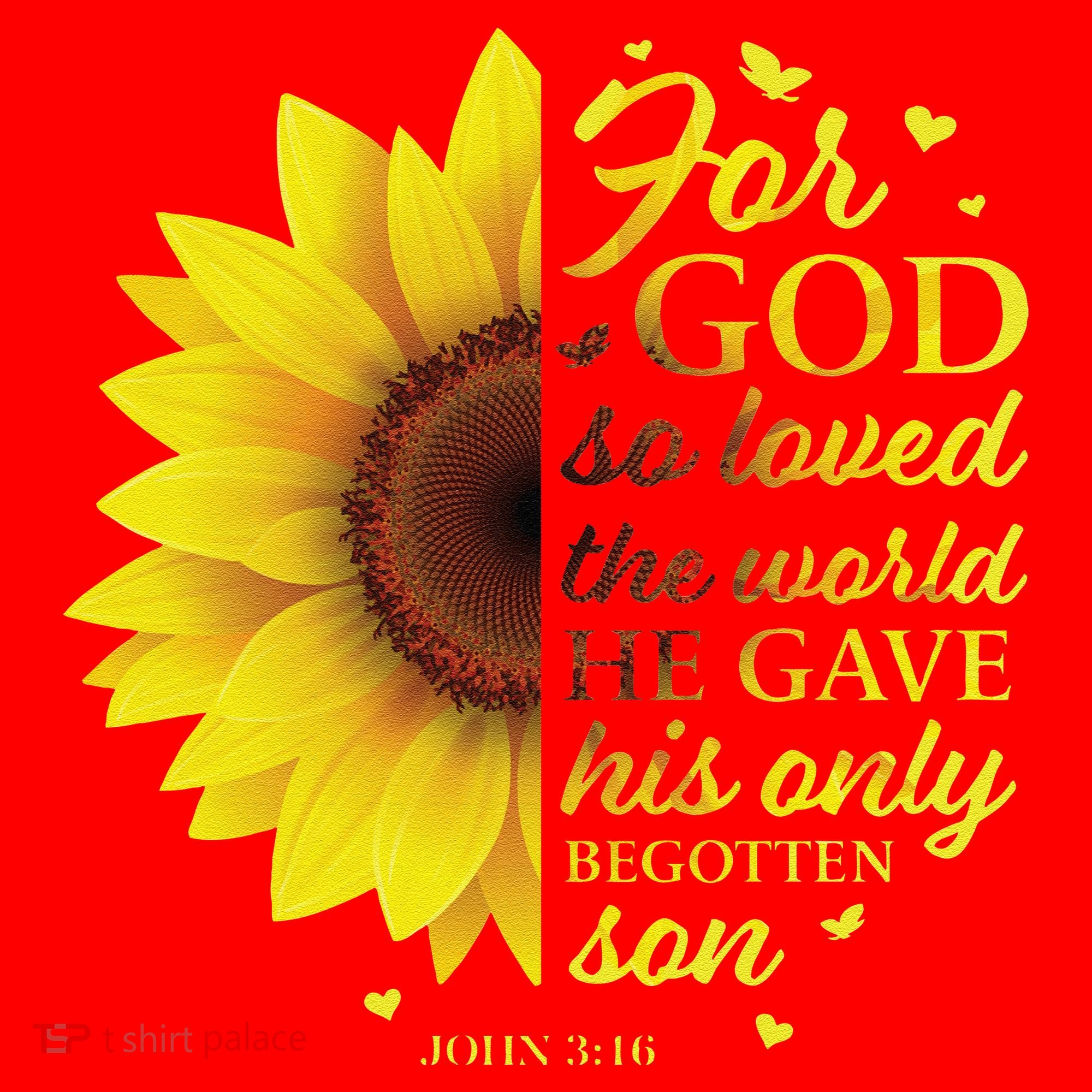 John 316 Sunflower Christian Verses Sayings Religious Her Sweat Santa Hat