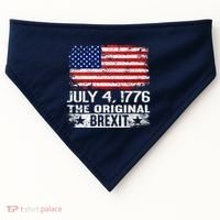 July 4 1776 Original Brexit Independence Day USA-Made Doggie Bandana thumb 0