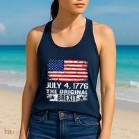 July 4 1776 Original Brexit Independence Day Women's Tank Top thumb 2