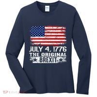 July 4 1776 Original Brexit Independence Day Women's Long Sleeve Shirt thumb 0