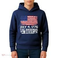 July 4 1776 Original Brexit Independence Day Kids Hoodie thumb 4
