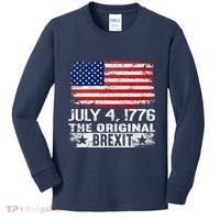 July 4 1776 Original Brexit Independence Day Kids Long Sleeve Shirt thumb 0