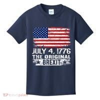 July 4 1776 Original Brexit Independence Day Kids T-Shirt thumb 0