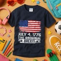 July 4 1776 Original Brexit Independence Day Kids T-Shirt thumb 3