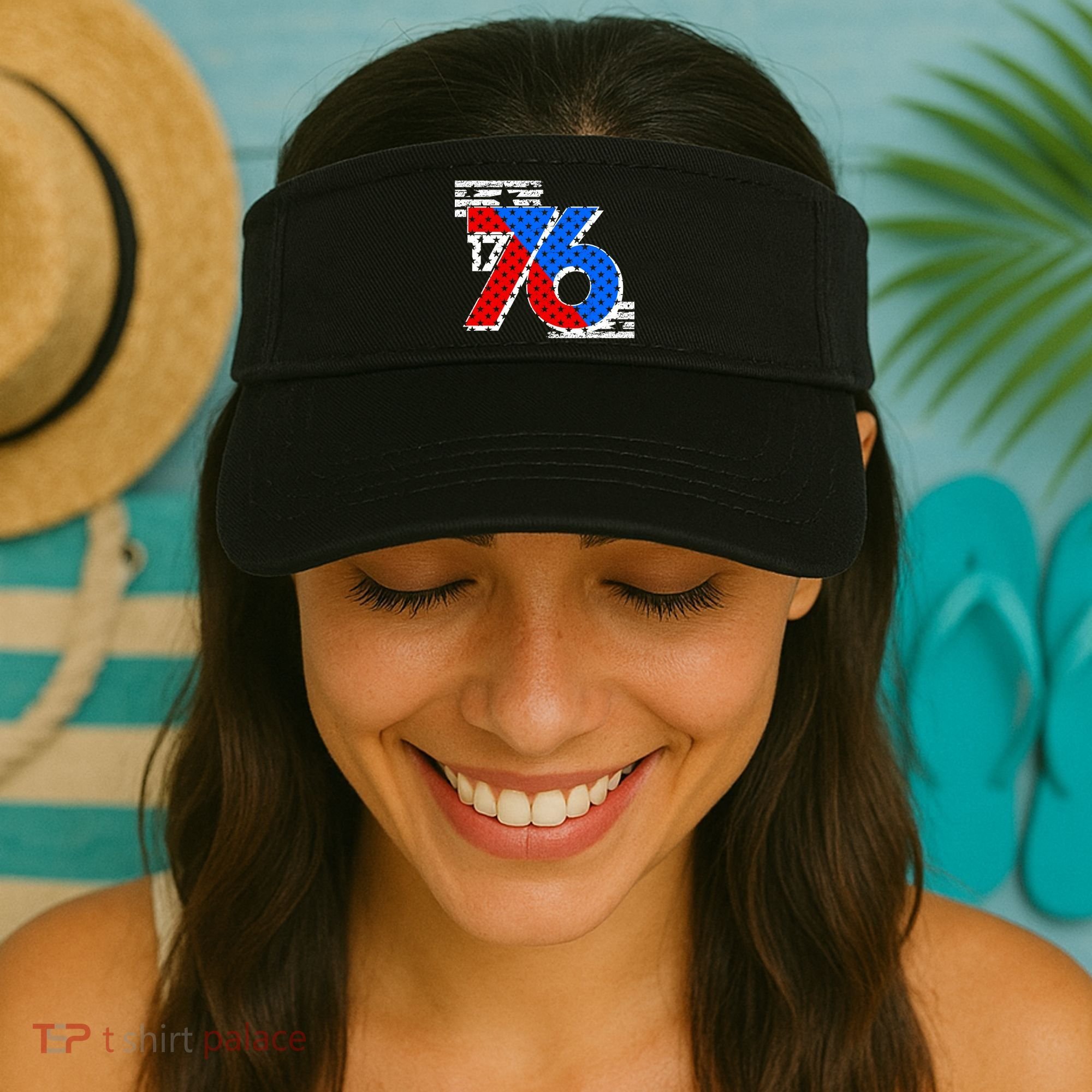 July 4th 1776 Stars And Stripes Visor