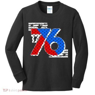 July 4th 1776 Stars And Stripes Kids Long Sleeve Shirt