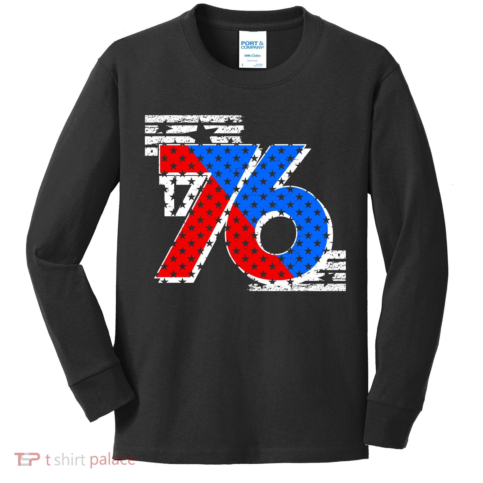 July 4th 1776 Stars And Stripes Kids Long Sleeve Shirt