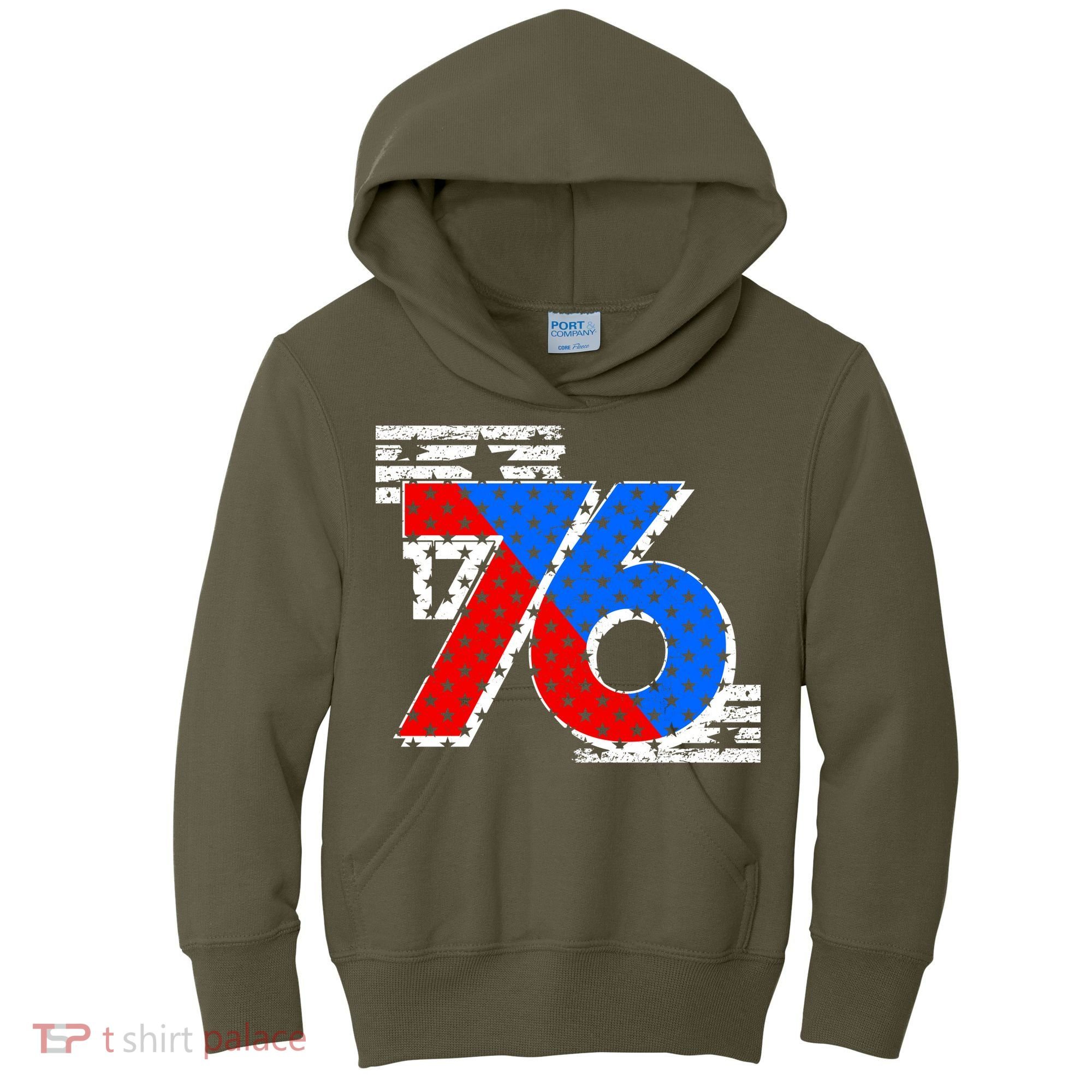 July 4th 1776 Stars And Stripes Kids Hoodie