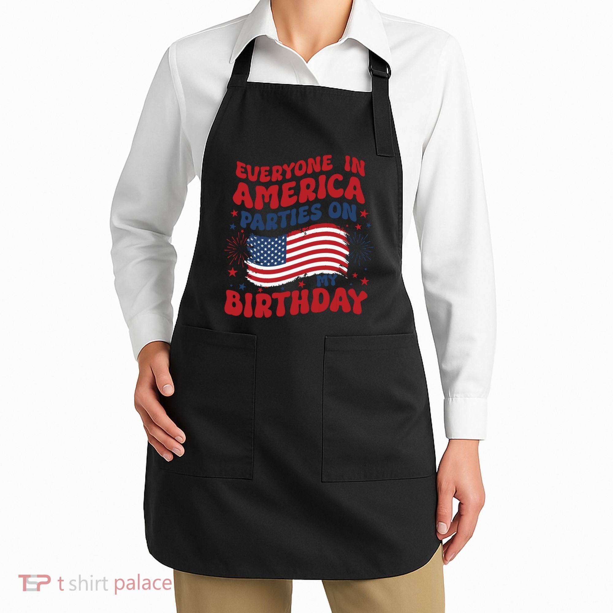 July 4th Birthday Apron