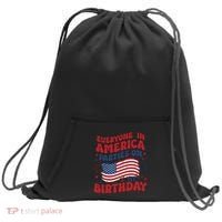 July 4th Birthday Sweatshirt Cinch Pack Bag thumb 0