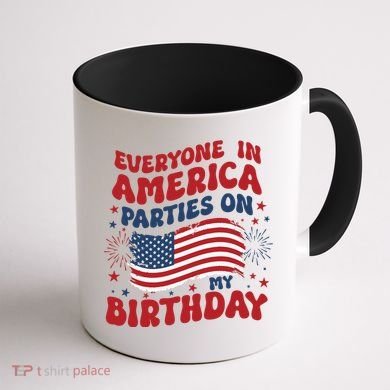 July 4th Birthday Coffee Mug back