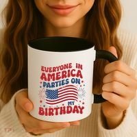 July 4th Birthday Coffee Mug thumb 3