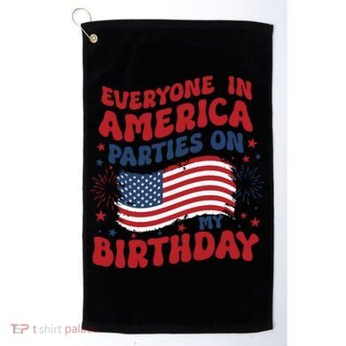 July 4th Birthday Golf Towel