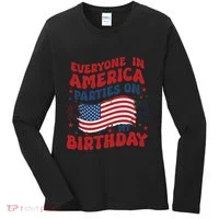 July 4th Birthday Women's Long Sleeve Shirt thumb 0