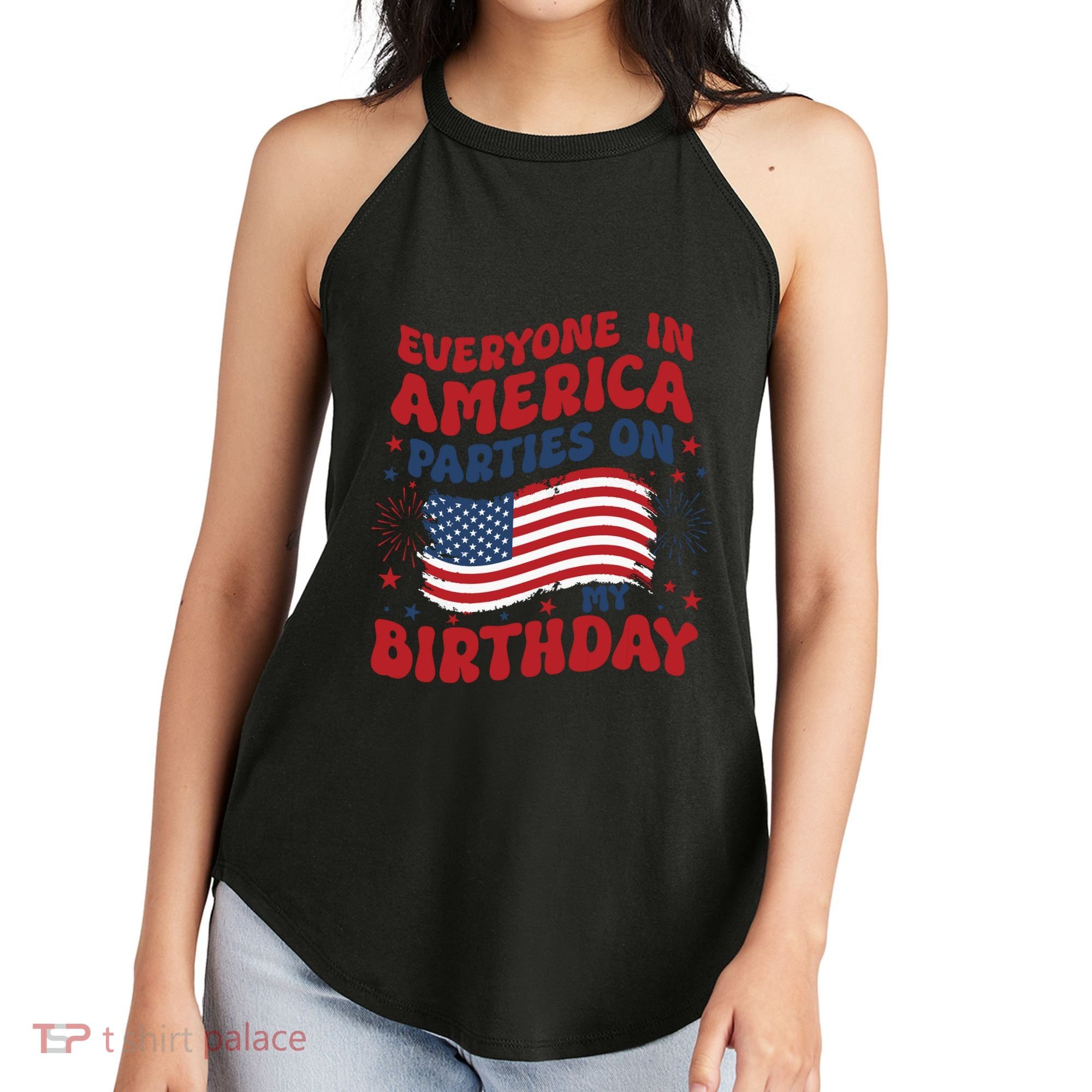 July 4th Birthday Women's Perfect Tri Rocker Tank