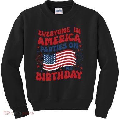July 4th Birthday Kids Sweatshirt