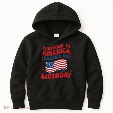 July 4th Birthday Kids Hoodie