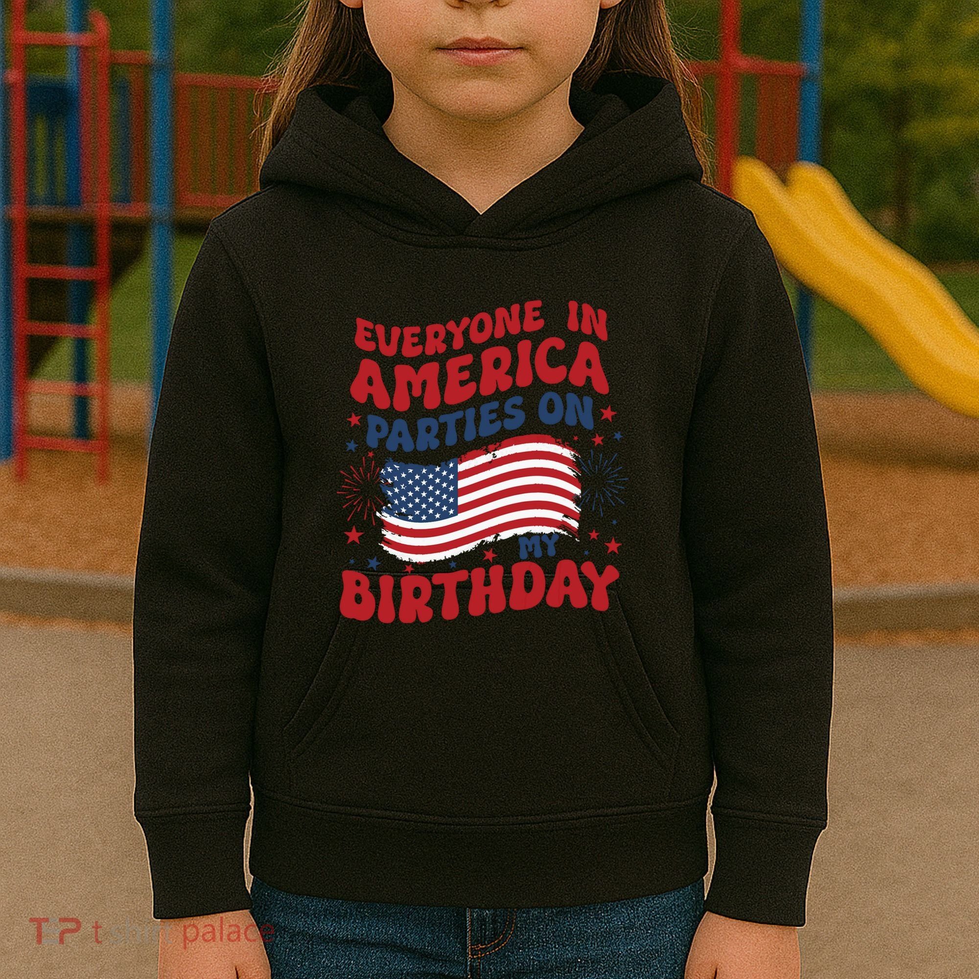 July 4th Birthday Kids Hoodie