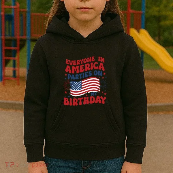 July 4th Birthday Kids Hoodie
