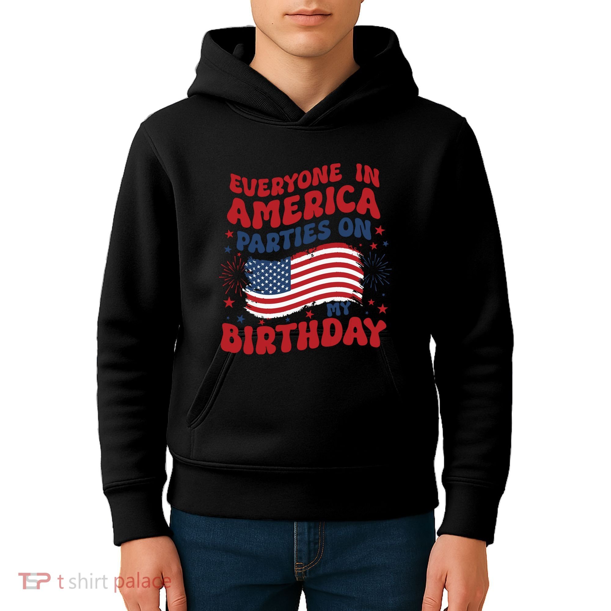 July 4th Birthday Kids Hoodie