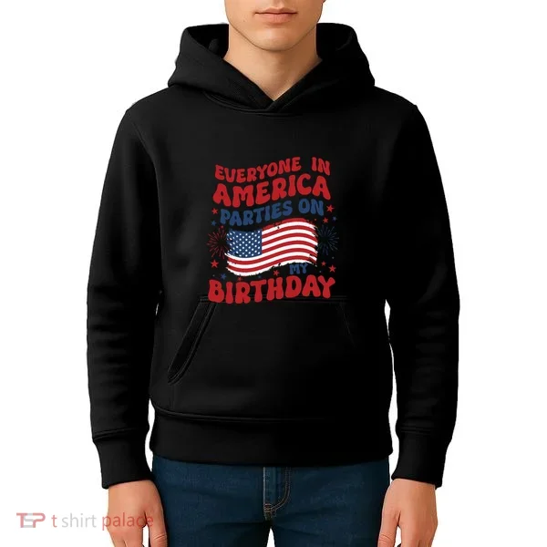 July 4th Birthday Kids Hoodie