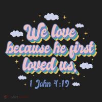 John 4:19 Bible Quote Beanie thumb 2