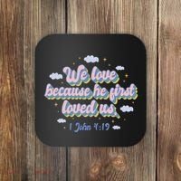 John 4:19 Bible Quote Coaster thumb 0