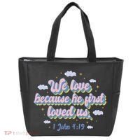 John 4:19 Bible Quote Tote Bag thumb 0
