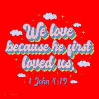 John 4:19 Bible Quote Santa Hat thumb 1
