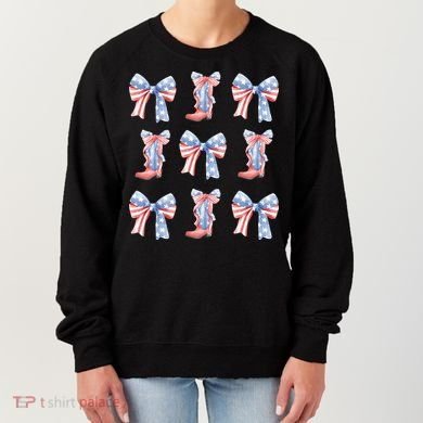 July 4th Coquette Bow America Retro Women's Sweatshirt