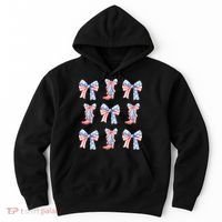 July 4th Coquette Bow America Retro Hoodie thumb 0