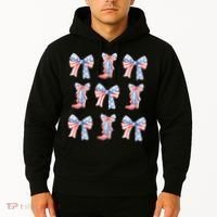 July 4th Coquette Bow America Retro Hoodie thumb 2