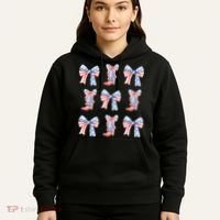 July 4th Coquette Bow America Retro Hoodie thumb 5