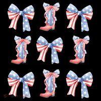 July 4th Coquette Bow America Retro Sweatshirt thumb 3